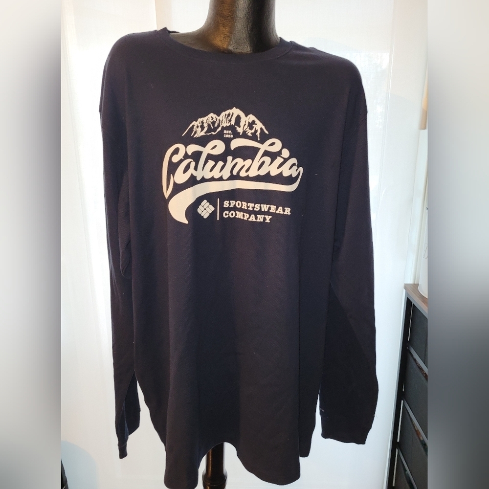 Nwt's COLUMBIA Keytring Long sleeve Graphic Crew II Moisture Wicking SIZE 3X